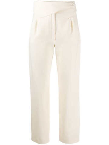 Blazé Milano pointed waistband straight-leg trousers in white