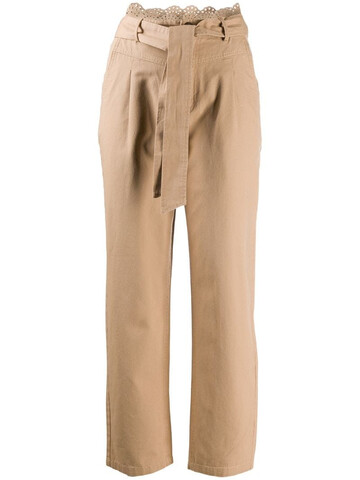 Twin-Set high-waisted trousers in neutrals