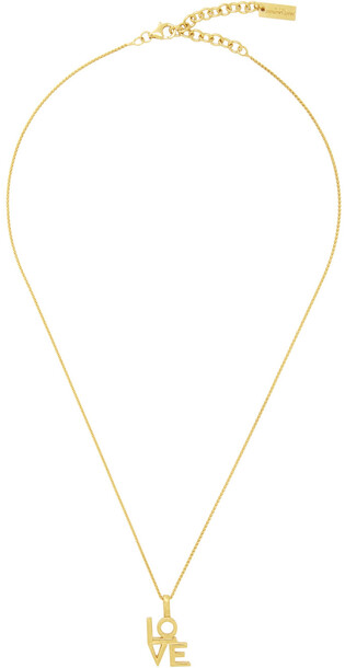 Saint Laurent Gold 'Love' Necklace
