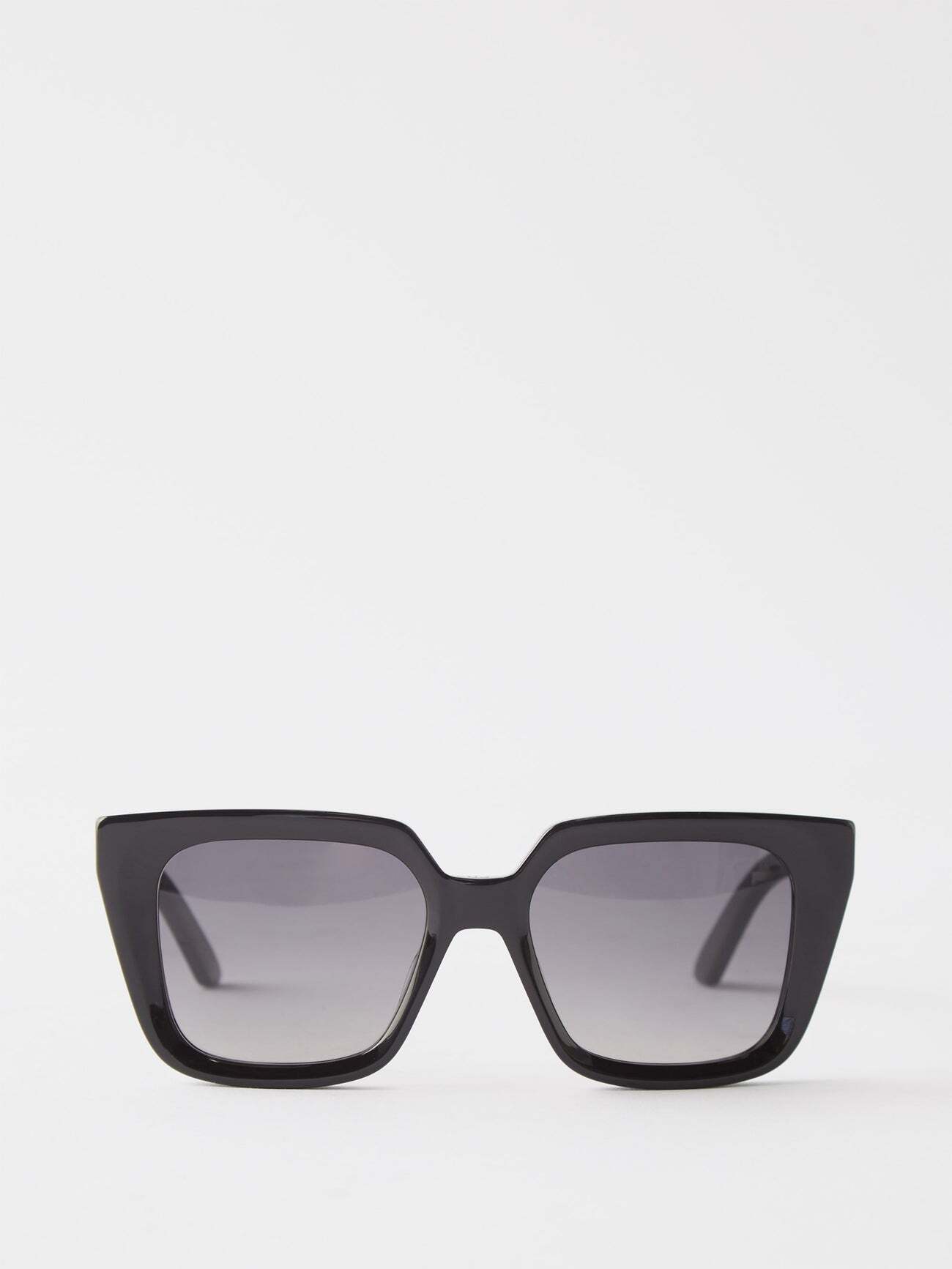 Dior - Diormidnight S1i Square Acetate Sunglasses - Womens - Black Grey