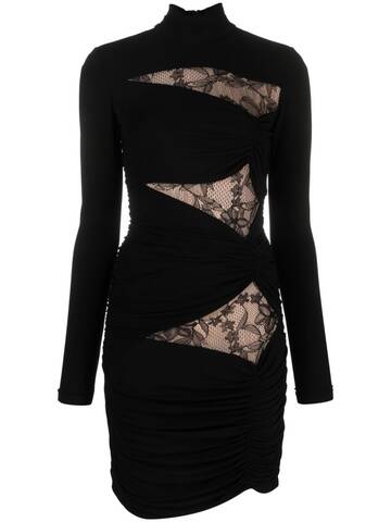 giambattista valli lace cut-out minidress - black