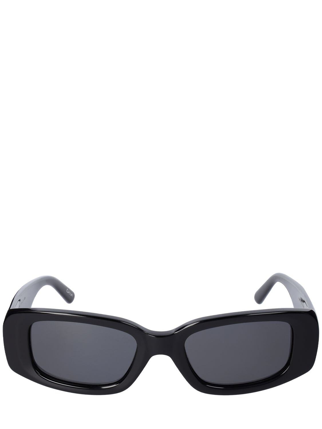 CHIMI 10.2 Squared Acetate Sunglasses in black