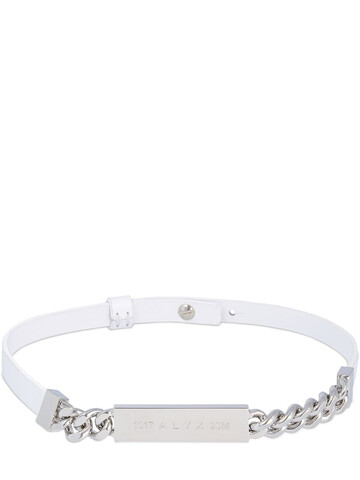 1017 ALYX 9SM I.d. Choker W/ Leather in silver / white