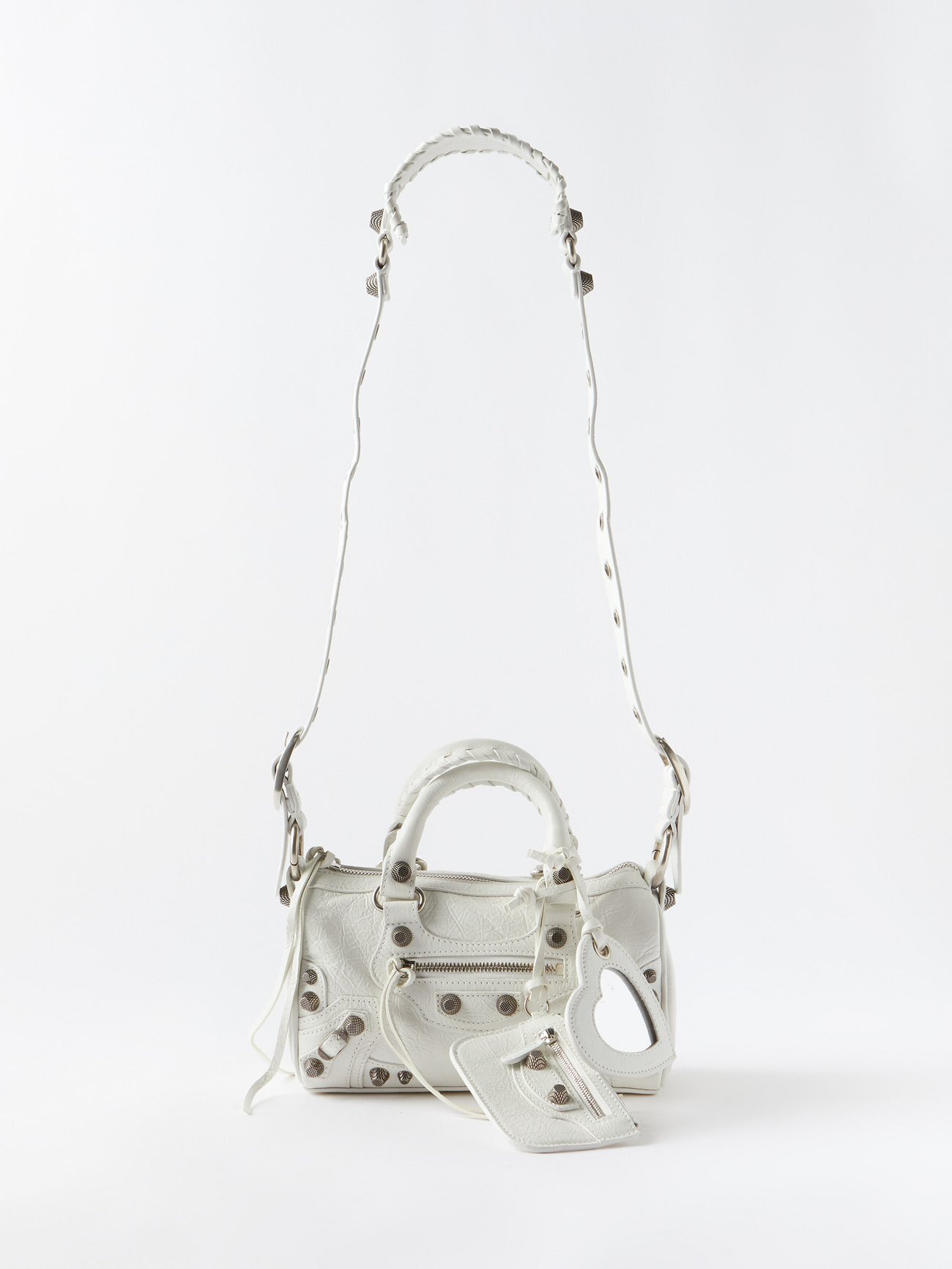 Balenciaga - Le Cagole Mini Leather Cross-body Duffle Bag - Womens - White