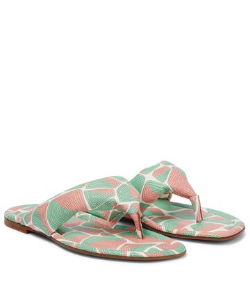 emilio pucci printed leather thong sandals