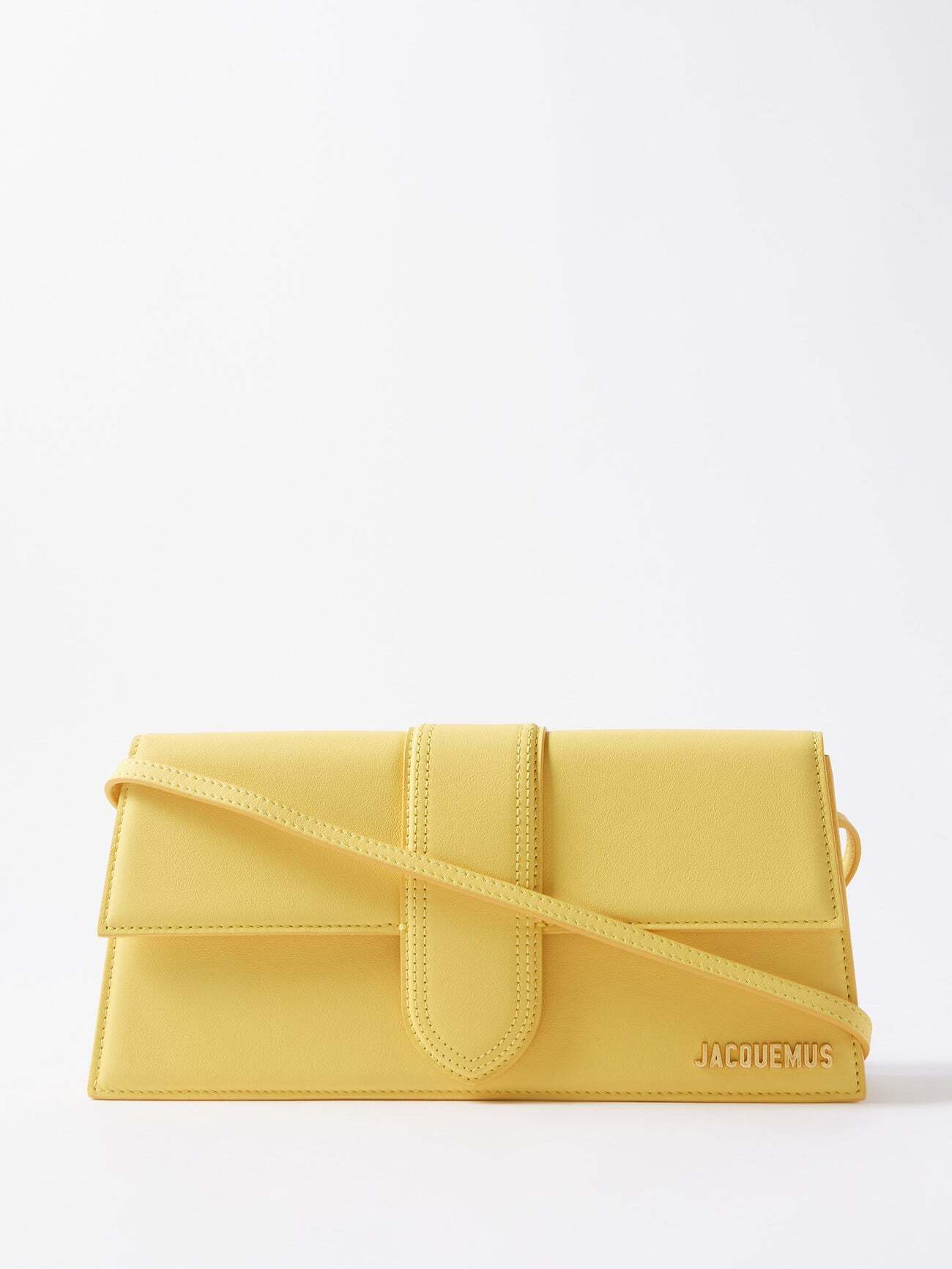 Jacquemus - Bambino Leather Shoulder Bag - Womens - Yellow