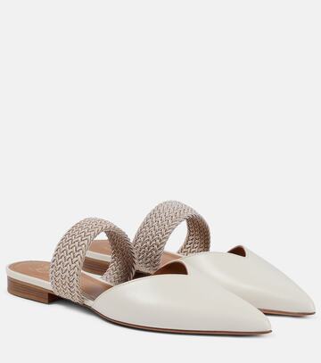 malone souliers maisie leather slippers in neutrals