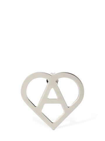 1017 ALYX 9SM Heart Logo Mono Earring in silver