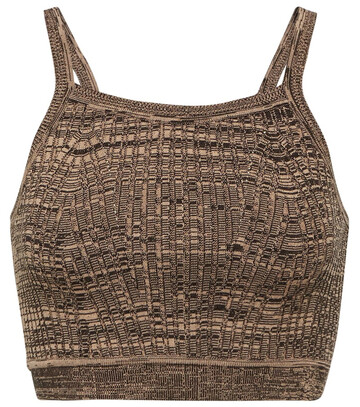 live the process marl sports bra in brown