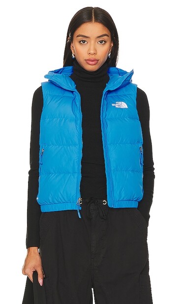 the north face hydrenalite down vest in blue