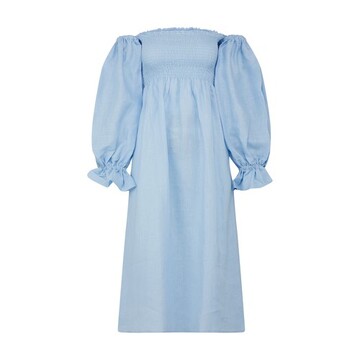 Sleeper Atlanta linen dress in blue