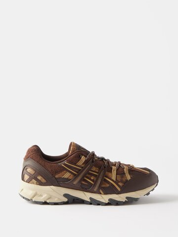 asics - gel-sonoma 15-50 mesh and leather trainers - mens - dark brown