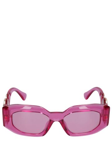 VERSACE Maxi Medusa Biggie Squared Sunglasses in pink