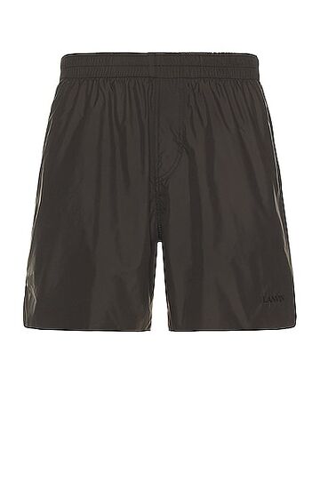 lanvin elasticated relaxed shorts in black