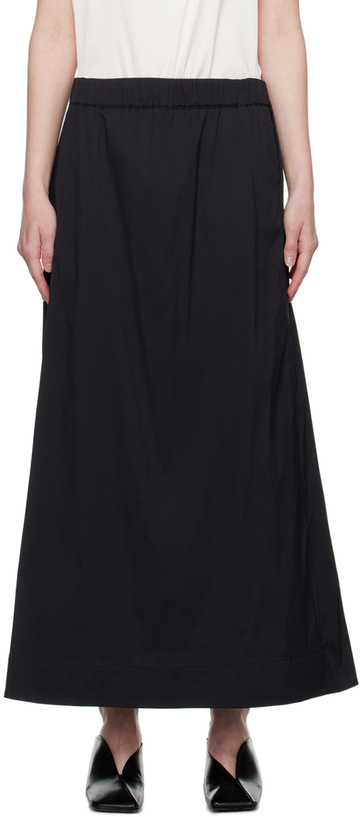max mara leisure black ricetta maxi skirt