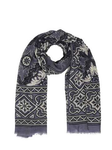 etro wool scarf in blue