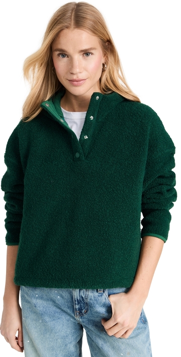 outdoor voices megafleece cropped pullover conifer xl