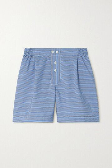sebline - striped cotton shorts - blue