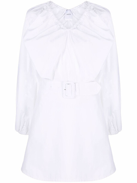 Patou oversize-collar cotton dress - White