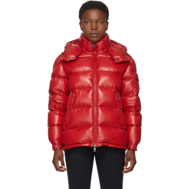 Moncler Red Down Maire Coat