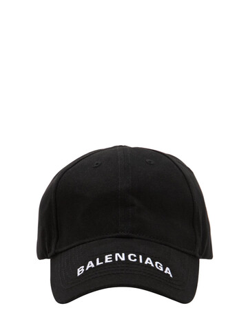 BALENCIAGA Logo Embroidered Baseball Hat in black
