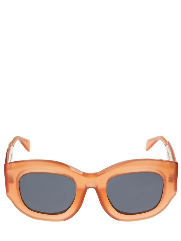 KUBORAUM BERLIN B5 Round Acetate Sunglasses in grey / orange