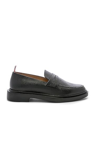 thom browne rubber sole loafer in black