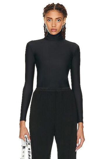 balenciaga knotted top in black