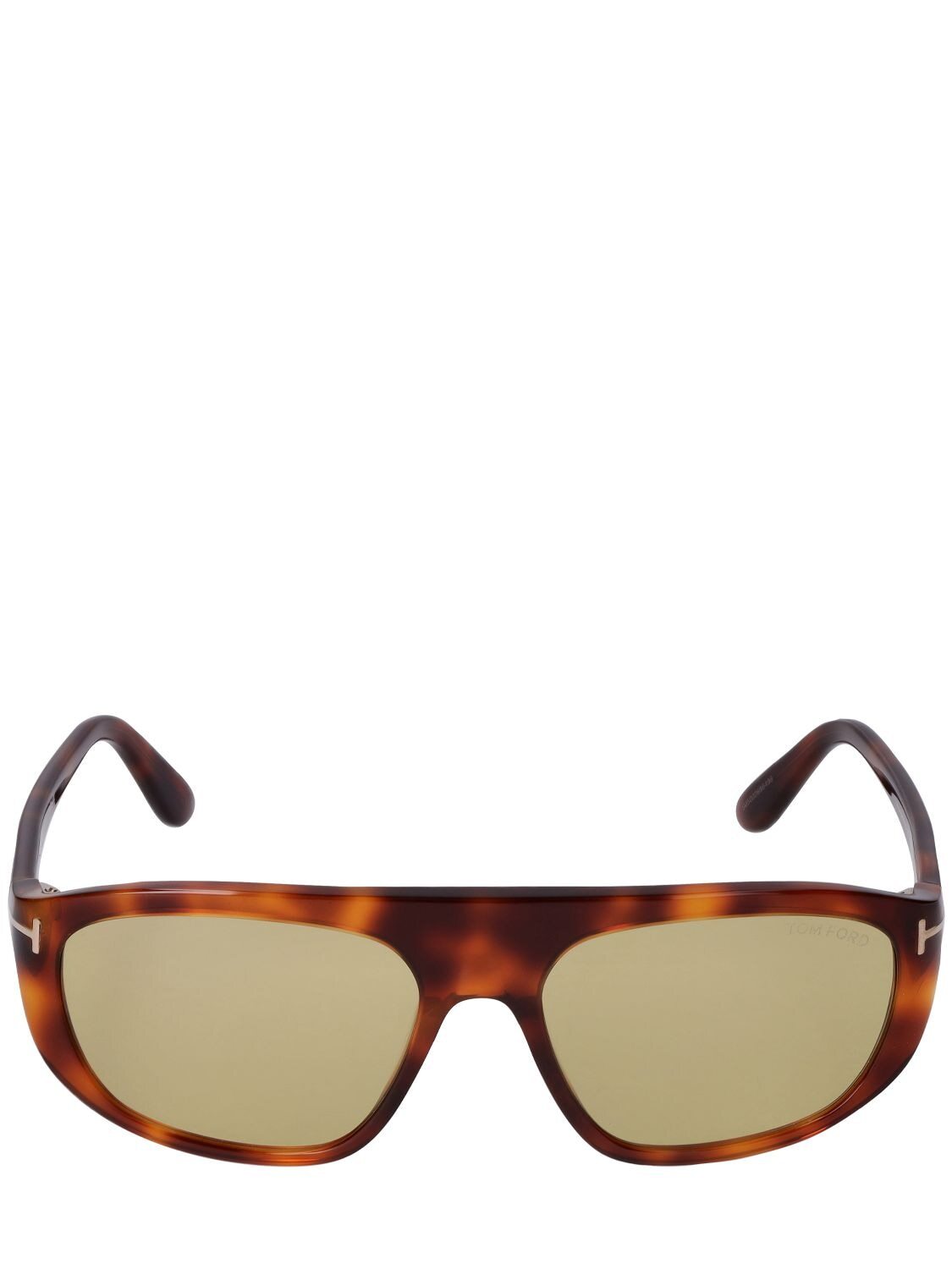 TOM FORD Edward Squared Acetate Sunglasses in brown