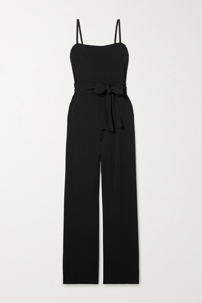 Eres - Alba Belted Stretch-crepe Jumpsuit - Black