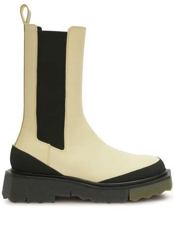 off-white sponge-effect sole chelsea boots - neutrals