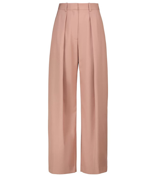 Victoria Beckham Pleated wide-leg pants in pink