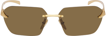 prada eyewear gold runway sunglasses