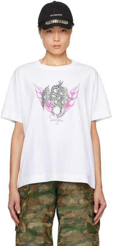 givenchy white graphic t-shirt