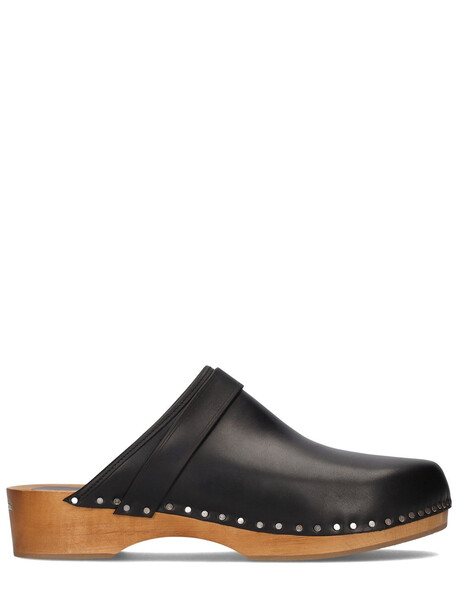 ISABEL MARANT 40mm Thalie Leather Clogs in black