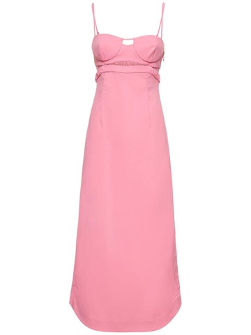 jonathan simkhai alessi cutout tech bustier midi dress in pink