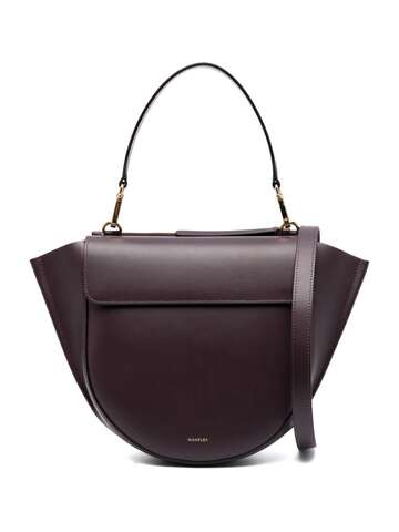 wandler hortensia leather crossbody bag - purple