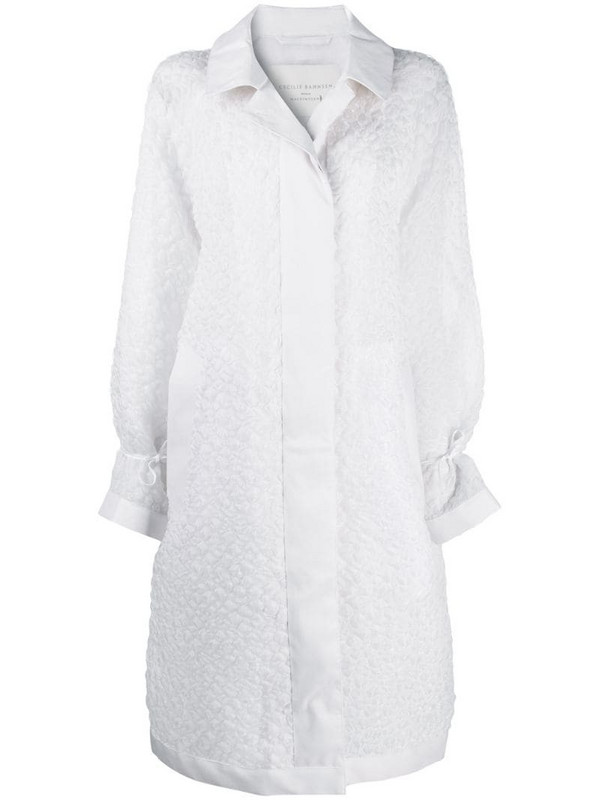 Cecilie Bahnsen quilted padded coat in white
