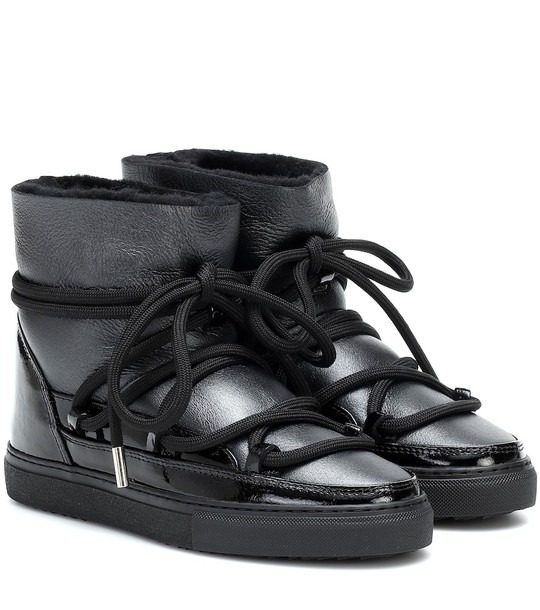 Inuikii Sneaker gloss-leather boots in black