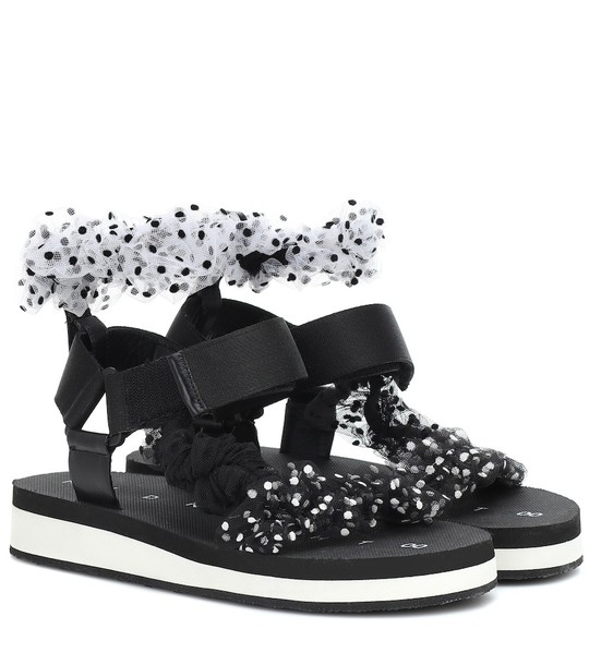 Midnight 00 Tulle sandals in black