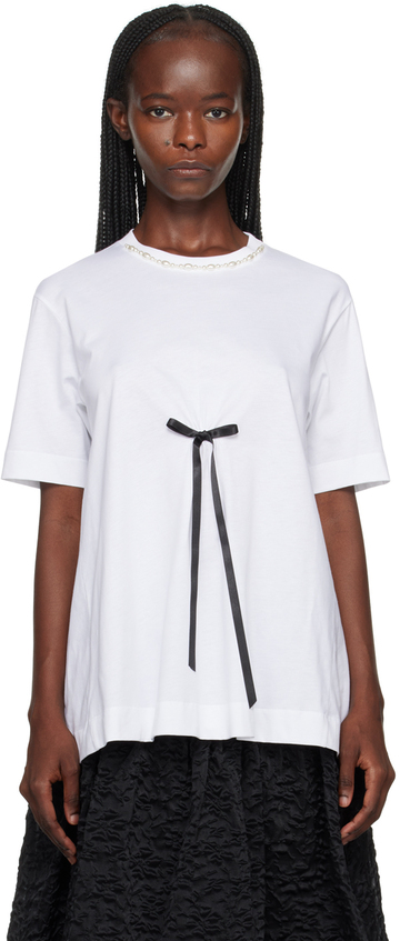 simone rocha white a-line t-shirt