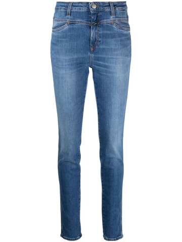 closed pusher organic cotton skinny jeans - blue