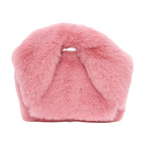 Jw Anderson Mini twister - faux fur mini bag in pink