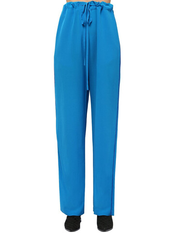 HAIDER ACKERMANN Silk Crepe Pants in blue