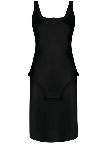 Bevza panelled short dress in black