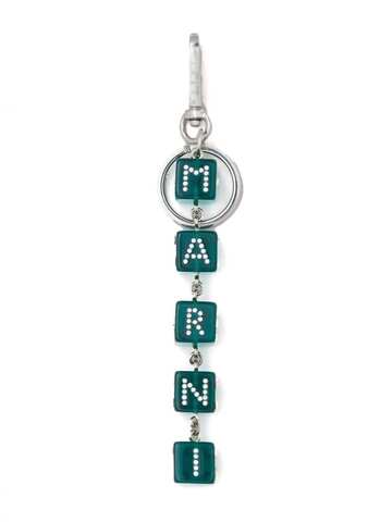 marni dice-charms key ring - green