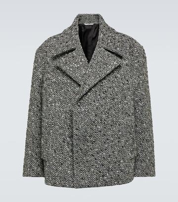 valentino bouclé wool-blend jacket in grey