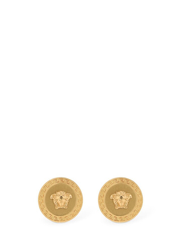 VERSACE Medusa Coin Stud Earrings in gold