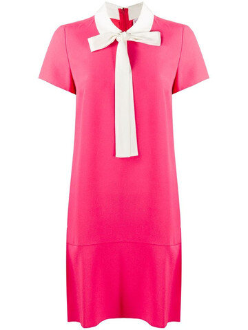 redvalentino pussybow shift dress in pink