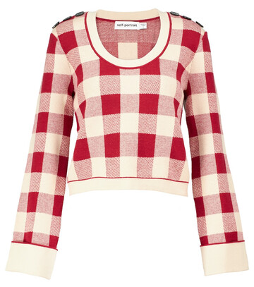 Self-Portrait Gingham checked sweater